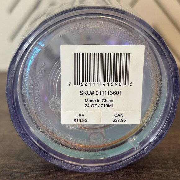 Starbucks 2020 Iridescent Diamond Unicorn Venti Tumbler Cold Cup Dome 24oz READ - Picture 13 of 13